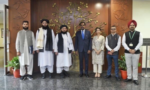 Representatives of India and Afghanistan following the India–Afghanistan Joint Committee Meeting held in New Delhi. Representatives of India and Afghanistan following the India–Afghanistan Joint Committee Meeting held in New Delhi.