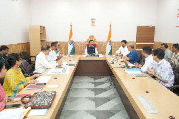 Assam Legislative Assembly Speaker Ranjit Kumar Das on Thursday Chairing a high-level meeting at the Assembly Secretariat.