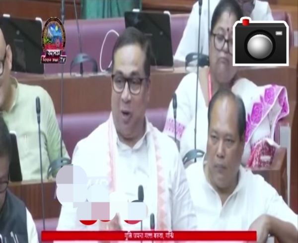 Finance Minister Jayanta Mallabarua During Assam Assembly Debate on Tuesday.