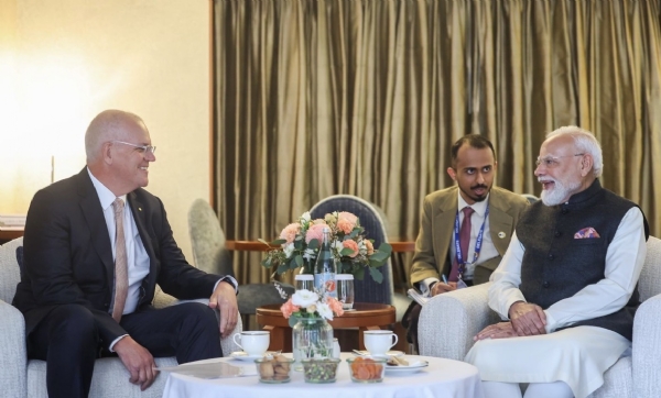 PM Narendra Modi met Former Prime Minister Scott Morrison in Melbourne PM Narendra Modi met Former Prime Minister Scott Morrison in Melbourne