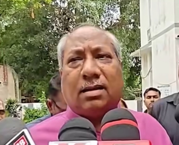 Speaking to reporters on Thursday, Sanjay Nishad Speaking to reporters on Thursday, Sanjay Nishad
