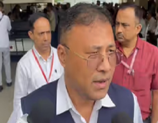Assam Industries and Commerce Minister Bimal Bora talking to media persons. Assam Industries and Commerce Minister Bimal Bora talking to media persons.