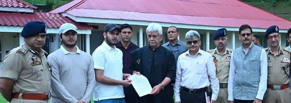 LG Hands Over Appointment Letter To Son Of Martyr HC Ashiq Hussain Qureshi
