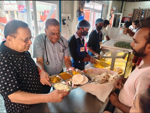 Dr. Deepak Agarwal, celebrated his 73rd birthday on Saturday by serving food