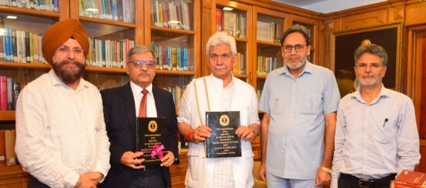 J&K PSC Submits 67th Annual Report To LG Sinha at Lok Bhavan Srinagar