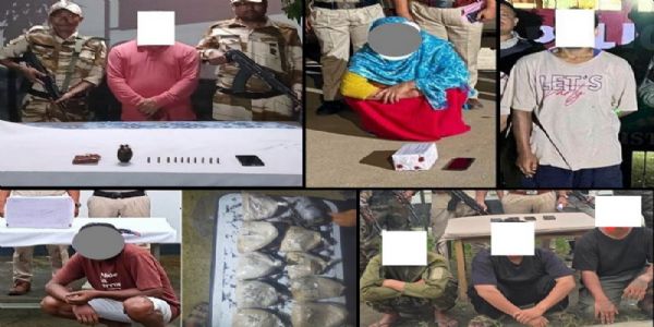 Security Forces Arrest Arms Dealer, Three Militants; Drugs Worth Over 5 kg Brown Sugar Seized in Manipur
