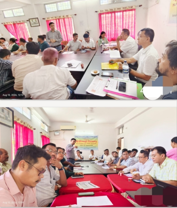 Tamulpur DDC Reviewing Progress of Ongoing Projects.
