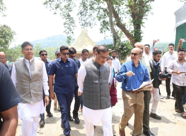Assam CM Dr Himanta Biswa Sarma at Zubeen Kshetra.