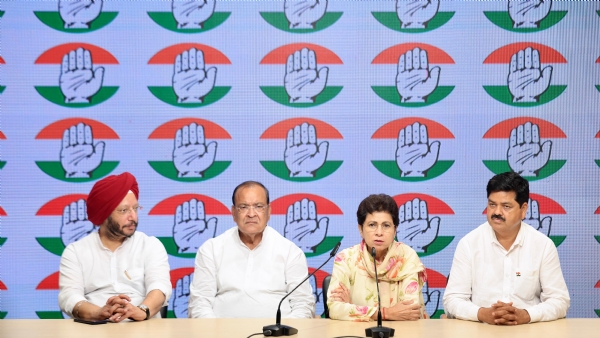 Uttarakhand Congress in-charge Kumari Selja, state Congress president Ganesh Godiyal and Congress Legislature Party leader Yashpal Arya react to the alleged purification ceremony held after Congress president Mallikarjun Kharge’s rally in Haldwani.