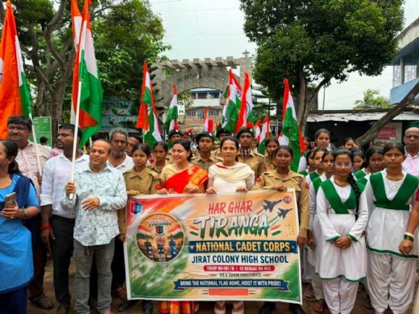 The minister in Tiranga Yatra