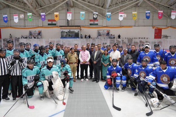 LG VK Saxena Inaugurates First 24x7 Artificial Ice Hockey Rink In Leh LG VK Saxena Inaugurates First 24x7 Artificial Ice Hockey Rink In Leh