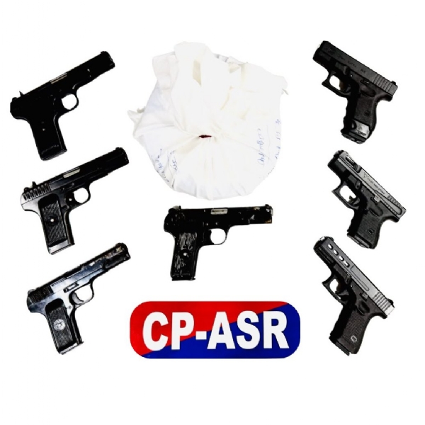 Amritsar Police recovered  7 pistols and 2.030 kg heroin