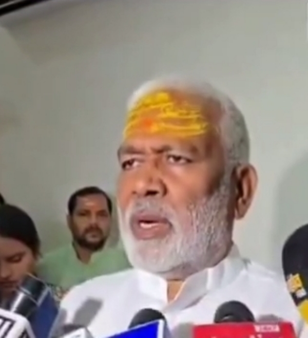Swatantra Dev Singh participates in a silent vigil in Varanasi