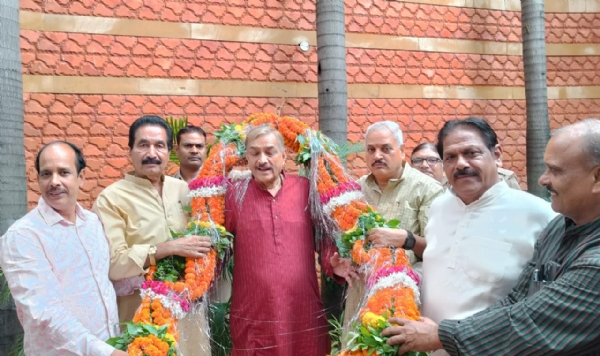 Deputy Leader of Opposition in the Rajya Sabha, Pramod Tiwari in Prayagraj on Tuesday