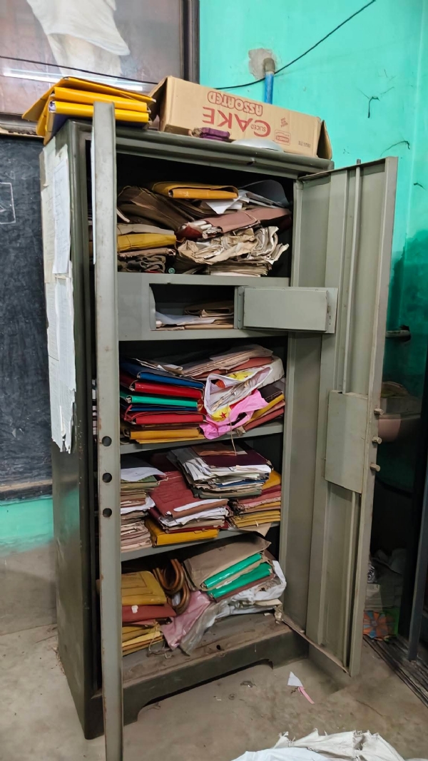 A broken almirah of the school A broken almirah of the school