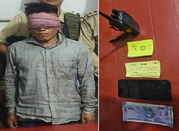 Image of the Arrested NSCN (K) Cadre Along NH-37 in Manipur.