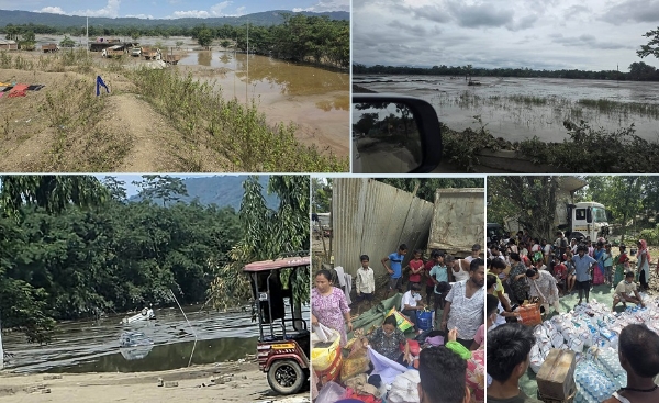 Image of the flood affected area of Assam.
