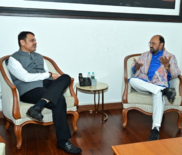 Yogendra Upadhyay, paid a courtesy call on Maharashtra Chief Minister Devendra Fadnavis at his residence in Mumbai