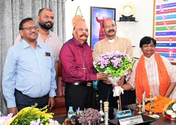 Bishop Morris Edgar Dan of the Lucknow Diocese has returned to Prayagraj on Thursday