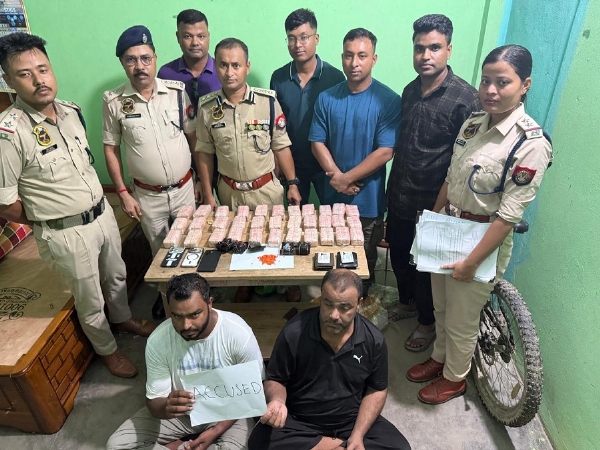 Image of the Cachar Police Seizure 70K Suspected Yaba Tablets and Two Arrested Accused. Image of the Cachar Police Seizure 70K Suspected Yaba Tablets and Two Arrested Accused.