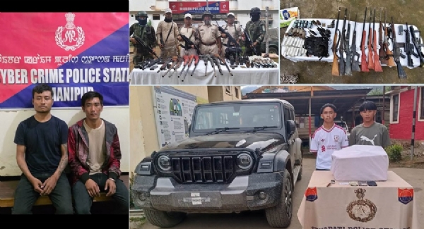 Images of the Recovery of Arms Cache and Arrest of Two accused in Opium Case.