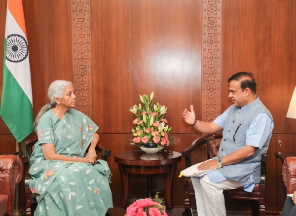 Assam CM Dr Himanta Biswa Sarma Meeting to Union Finance Minister Nirmala Sitharaman.