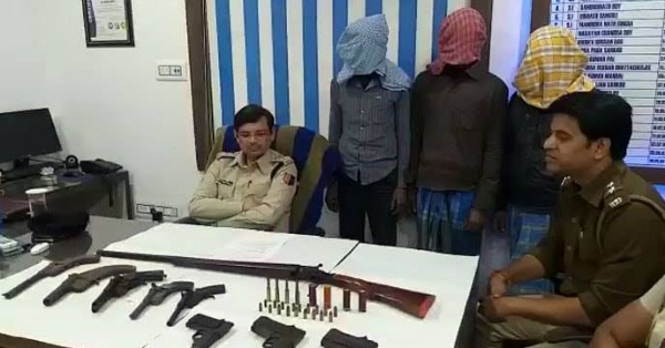The accused with police