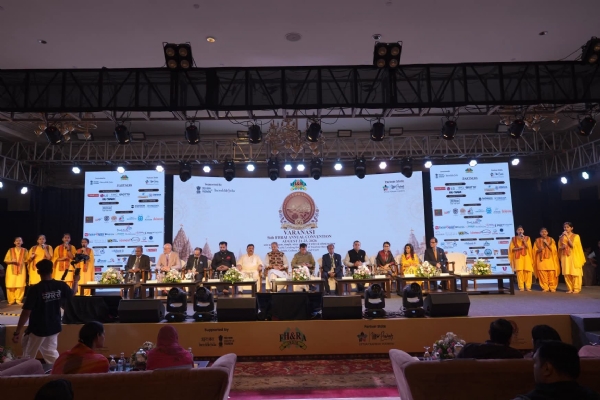 Odisha Dy CM K.V. Singh Deo  and others in 56th Federation of Hotel & Restaurant Associations of India (FHRAI) Annual Convention in Varanasi