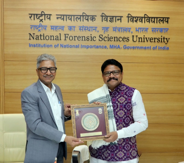 Odisha Health Minister   Mahalinga Visits NFSU Gandhinagar