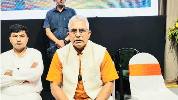 Dilip Ghosh during the meeting Dilip Ghosh during the meeting