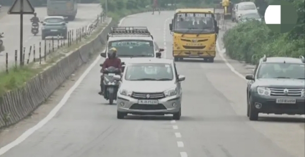 Image of the normal movement of vehicles in Meghalaya on Monday.