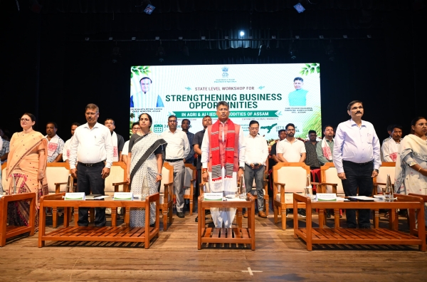 Agriculture Minister Pijush Hazarika on Monday in a program.