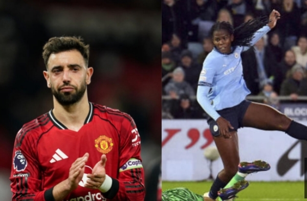 Bruno Fernandes and Khadija Shaw