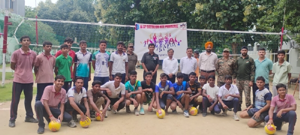 16 UP Battalion NCC organised inter-college and inter-school exhibition volleyball matches