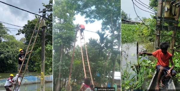 Image of the Assam Flood. Image of the Assam Flood.