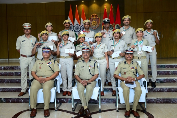 Odisha Police Athletes Felicitated by DGP for National-Level Achievements Odisha Police Athletes Felicitated by DGP for National-Level Achievements
