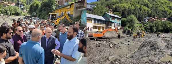 DC Kishtwar visits cloudburst affected Chatroo, reviews restoration works