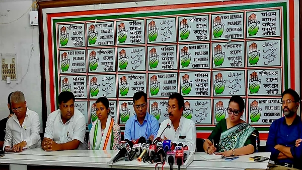 Shubhankar Sarkar addressing press Shubhankar Sarkar addressing press