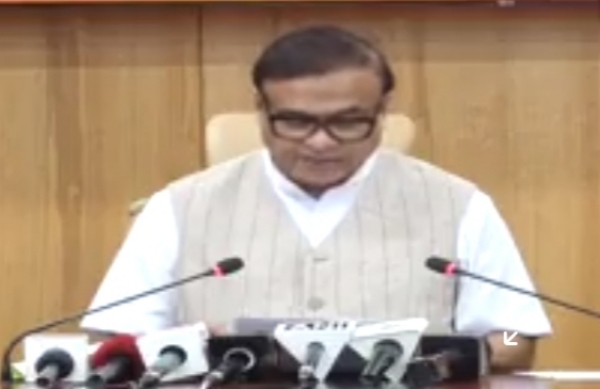 Assam CM Dr Himanta Biswa Sarma Addressing a Press Conference after Cabinet Meeting.