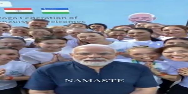 PM Modi Joins Yoga Session in Tashkent During Uzbekistan Visit