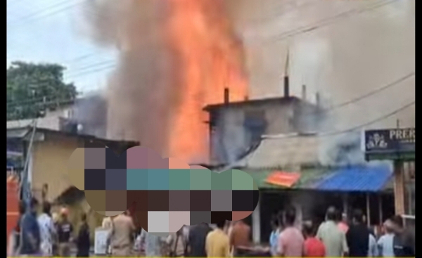 Image of the Devastating Fire Breaking Out In Bokakhat. Image of the Devastating Fire Breaking Out In Bokakhat.