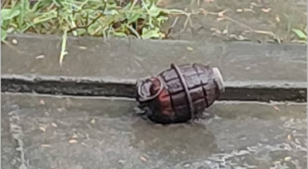 Image of the Hand Grenade Recovered Near Shija Hospital In Imphal West. Image of the Hand Grenade Recovered Near Shija Hospital In Imphal West.