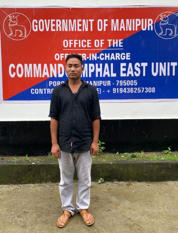 Image of the Arrested RPF/PLA Cadre In Imphal East.