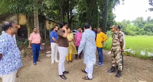 The MLA along with others at a site