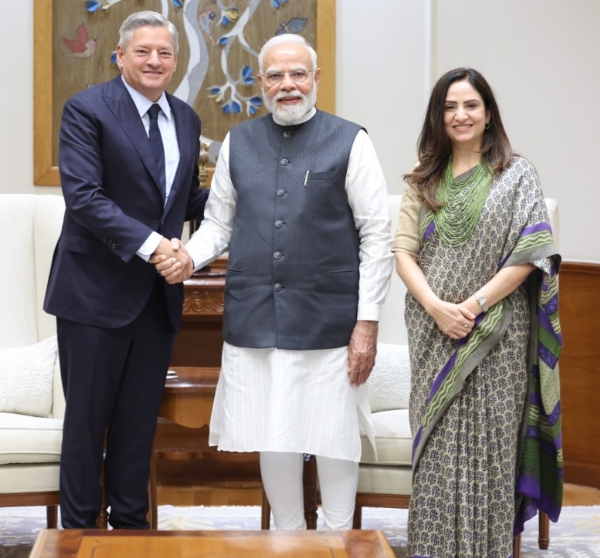Netflix Co-Chief Executive Officer Ted Sarandos met PM Narendra Modi