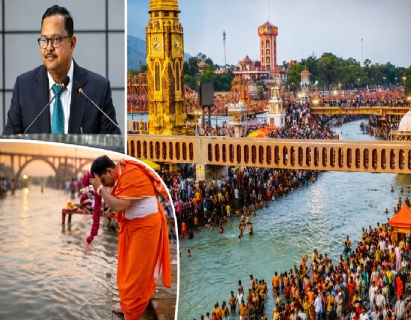 Justice Ujjal Bhuyan and maa Ganga Justice Ujjal Bhuyan and maa Ganga