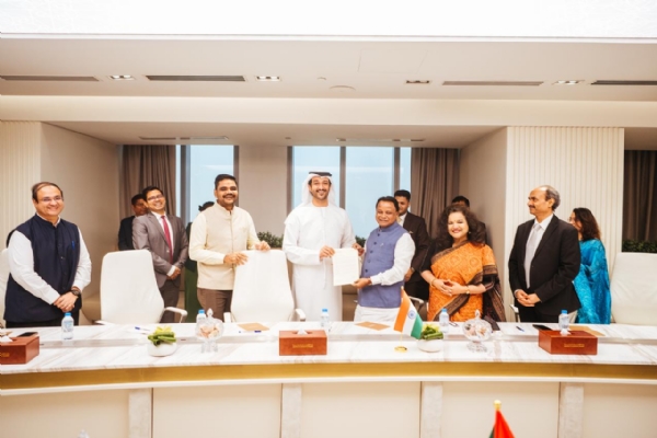 CM Mohan Charan Majhi Meets UAE Minister Abdulla Bin Touq Al Marri