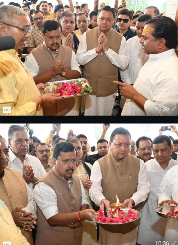 BJP President Nitin Nabin with Uttarakhand CM Pushkar Singh Dhami