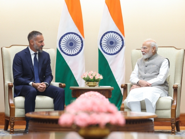 Aga Khan Development Network (AKDN) Chairman Prince Rahim Aga Khan V, during his meeting with Prime Minister Narendra Modi on Thursday.