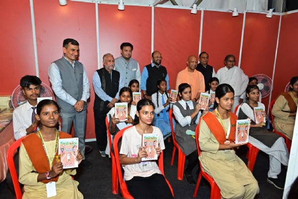 Chief Minister Yogi Adityanath inaugurating 5th Gomti Book Festival-2026 at Lucknow University on Saturday